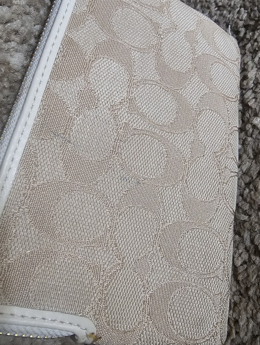 Coach Cream Signature Canvas Wristlet - Picture 7 of 7